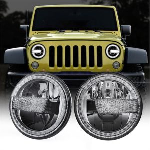 7-tommers LED-frontlys for 07-17 Jeep Wrangler Wrangler Ubegrenset motorsykkel DOT E-merke bevist hodelykt