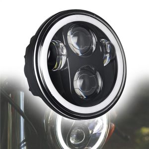 Morsun 40w 5 3/4 Tommers LED Frontlys Projektor For Harley Davidson Motorsykkel Frontlykter Svart Chrome