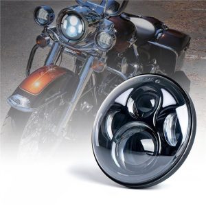 Morsun 5.75-tommers rund frontlys til Harley Davidson 12v 24v H4 hodelykt