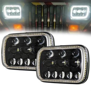 Morsun 5x7 Tommers Firkantet Frontlys For Jeep GMC Ford Chevrolet LED Hodelykt Projektor