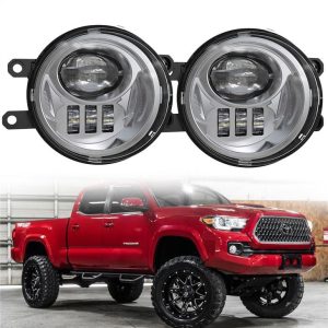 Morsun Black Chrome 12V LED Tåkelys For Toyota 2016 2017 2018 2019 Tacoma