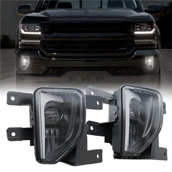 Morsun LED Støtfanger Montert Tåke Lys For 2016 2017 2018 Chevy Silverado 1500 Kit Erstatning