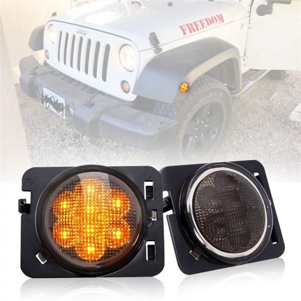 Morsun Fender Fakkellys For Jeep Wrangler 1997-2006 TJ 2007-2014 JK Ledet Front Grill Sving Signal Lys