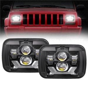 Rectangula 5x7 Led Frontlykter Jeep Cherokee XJ Jeep Wrangler YJ Truck GMC Frontlykter